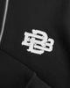 SUDADERA CON CREMALLERA RIPADA | Negra
