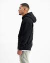 SUDADERA CON CREMALLERA RIPADA | Negra