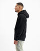 SUDADERA CON CREMALLERA RIPADA | Negra