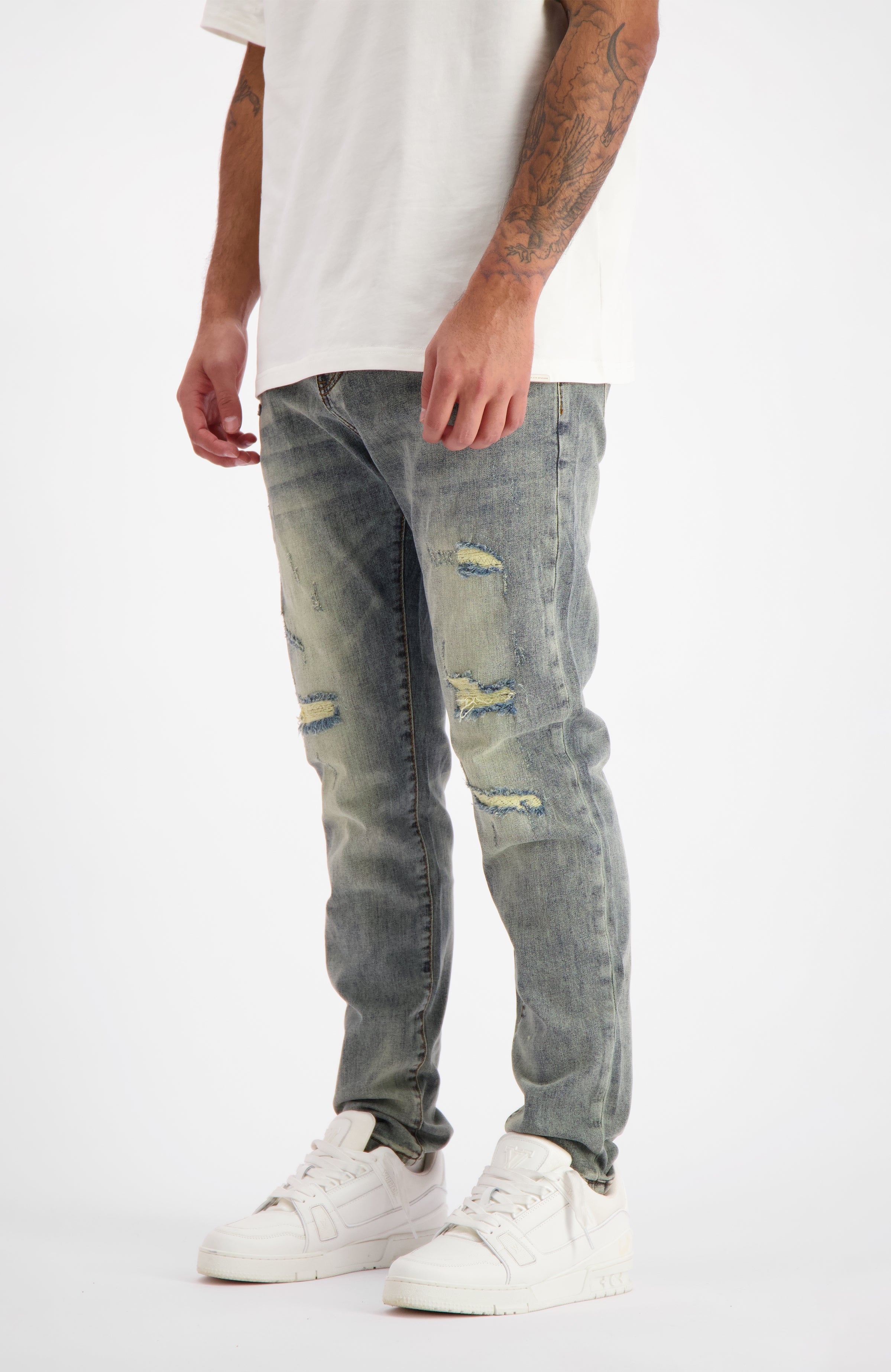 DENIM SLIM REPAIRADO | Azul