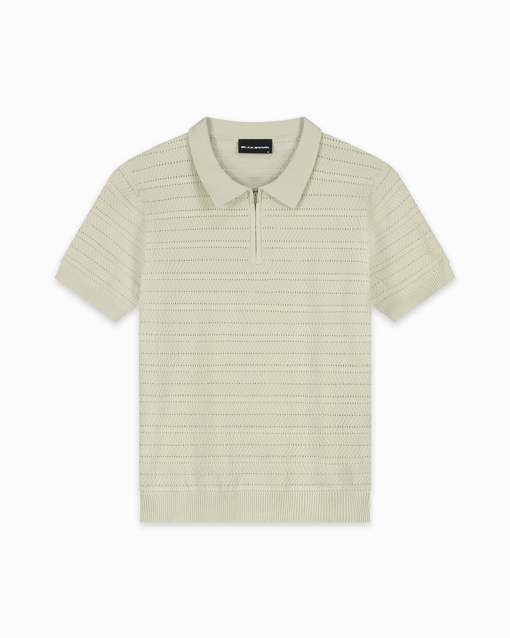 POLO CON CREMALLERA TEXTURADA | gris
