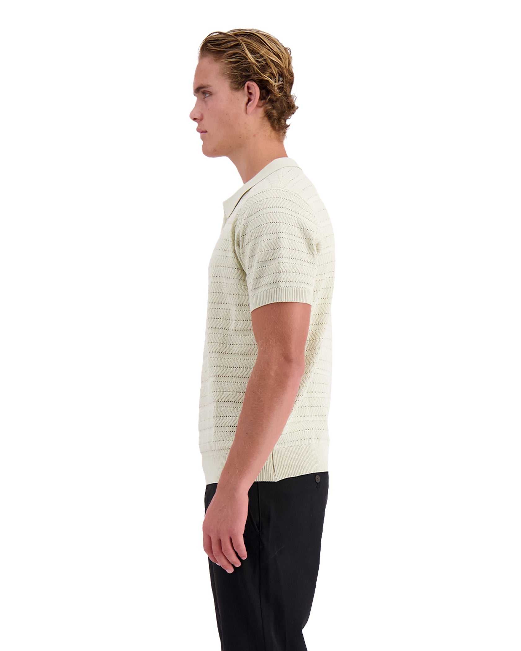 POLO CON CREMALLERA TEXTURADA | gris