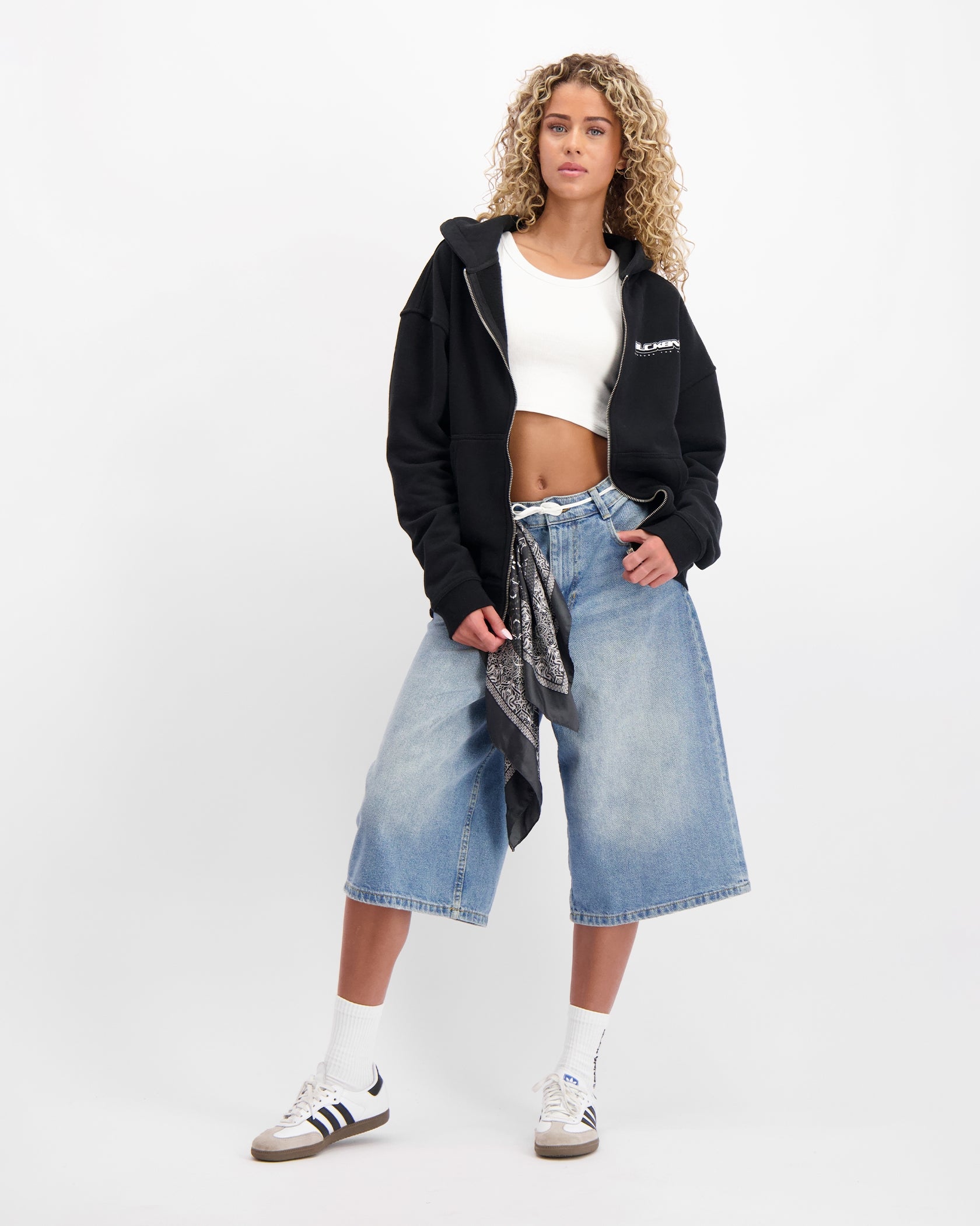 SUDADERA TTD ZIP | Negra