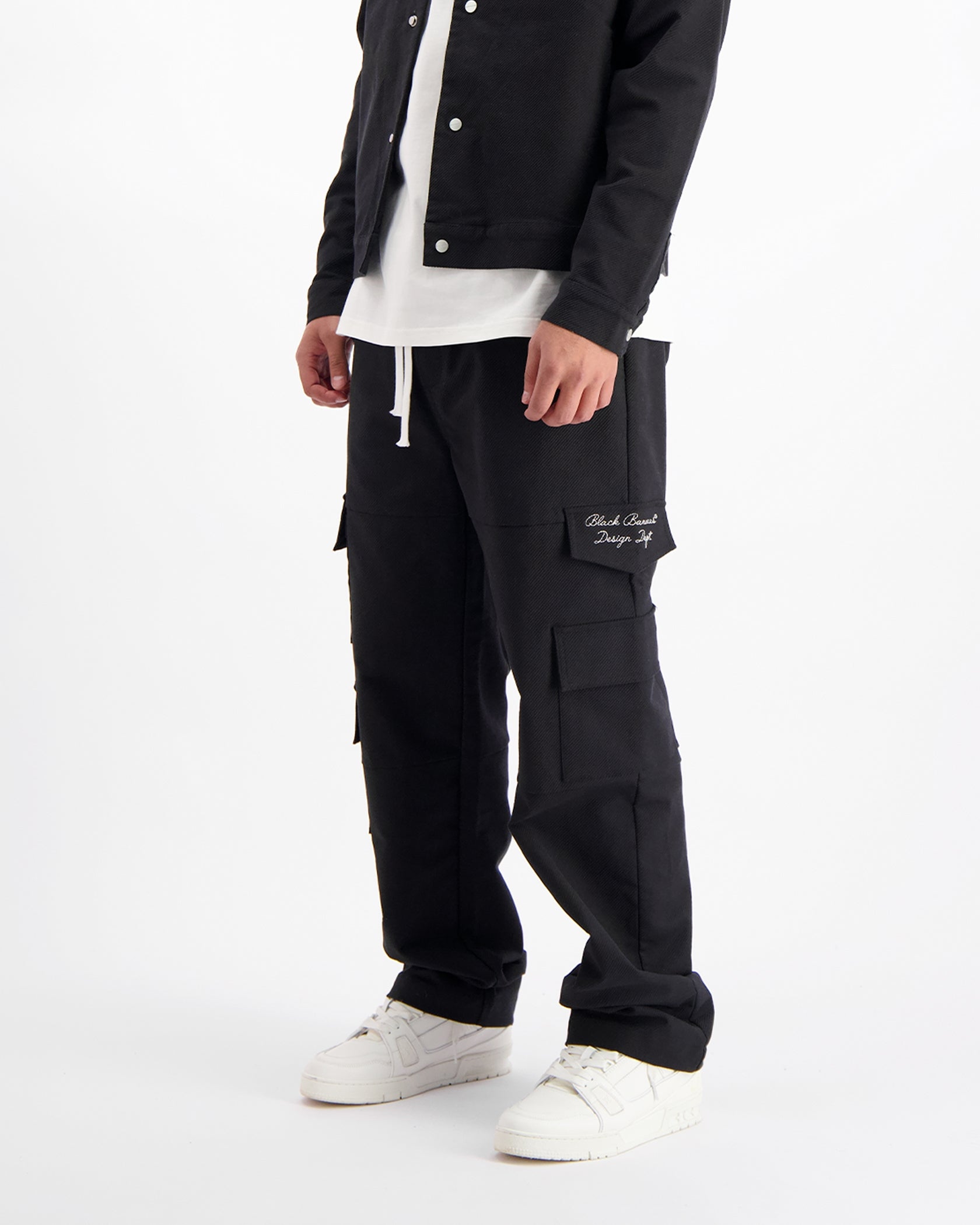 PANTALÓN TWILL CARGO | Negro